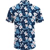 image:imageCOOFANDY Mens Linen Shirts Short Sleeve Casual Shirts Button Down Shirt for Men Beach Summer Wedding ShirtFloraldeep Blue White