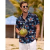 image:imageCOOFANDY Mens Linen Shirts Short Sleeve Casual Shirts Button Down Shirt for Men Beach Summer Wedding ShirtGesang Flower