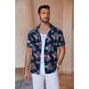 image:imageCOOFANDY Mens Linen Shirts Short Sleeve Casual Shirts Button Down Shirt for Men Beach Summer Wedding ShirtGesang Flower