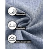 image:imageCOOFANDY Mens Linen Shirts Short Sleeve Casual Shirts Button Down Shirt for Men Beach Summer Wedding ShirtLight Denim Blue