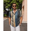 image:imageCOOFANDY Mens Linen Shirts Short Sleeve Casual Shirts Button Down Shirt for Men Beach Summer Wedding ShirtPainting