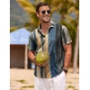 image:imageCOOFANDY Mens Linen Shirts Short Sleeve Casual Shirts Button Down Shirt for Men Beach Summer Wedding ShirtPainting