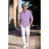 image:imageCOOFANDY Mens Long Sleeve Button Down Shirts Casual Cotton Linen Shirts Summer Beach Shirt with Pocket