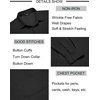 image:imageCOOFANDY Mens Long Sleeve Button Down Shirts Wrinkle Free Untucked Shirts Casual Dress Shirt for MenBlack