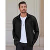 image:imageCOOFANDY Mens Long Sleeve Button Down Shirts Wrinkle Free Untucked Shirts Casual Dress Shirt for MenBlack