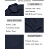 image:imageCOOFANDY Mens Long Sleeve Button Down Shirts Wrinkle Free Untucked Shirts Casual Dress Shirt for MenDark Blue
