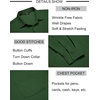 image:imageCOOFANDY Mens Long Sleeve Button Down Shirts Wrinkle Free Untucked Shirts Casual Dress Shirt for MenGreen