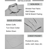 image:imageCOOFANDY Mens Long Sleeve Button Down Shirts Wrinkle Free Untucked Shirts Casual Dress Shirt for MenLight Grey
