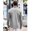 image:imageCOOFANDY Mens Long Sleeve Button Down Shirts Wrinkle Free Untucked Shirts Casual Dress Shirt for MenLight Grey