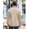 image:imageCOOFANDY Mens Long Sleeve Button Down Shirts Wrinkle Free Untucked Shirts Casual Dress Shirt for MenLight Khaki