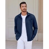 image:imageCOOFANDY Mens Long Sleeve Button Down Shirts Wrinkle Free Untucked Shirts Casual Dress Shirt for MenNavy Blue