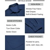 image:imageCOOFANDY Mens Long Sleeve Button Down Shirts Wrinkle Free Untucked Shirts Casual Dress Shirt for MenNavy Blue