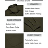 image:imageCOOFANDY Mens Long Sleeve Button Down Shirts Wrinkle Free Untucked Shirts Casual Dress Shirt for MenOlive Green