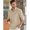 image:imageCOOFANDY Mens Long Sleeve Dress Shirt Casual Button Down Shirts Wrinkle Free Untucked ShirtChampagne