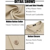 image:imageCOOFANDY Mens Long Sleeve Dress Shirt Casual Button Down Shirts Wrinkle Free Untucked ShirtChampagne