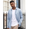 image:imageCOOFANDY Mens Long Sleeve Dress Shirt Casual Button Down Shirts Wrinkle Free Untucked ShirtLight Blue