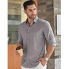 image:imageCOOFANDY Mens Long Sleeve Dress Shirt Casual Button Down Shirts Wrinkle Free Untucked ShirtLight Grey