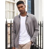 image:imageCOOFANDY Mens Long Sleeve Dress Shirt Casual Button Down Shirts Wrinkle Free Untucked ShirtLight Grey