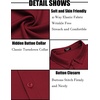 image:imageCOOFANDY Mens Long Sleeve Dress Shirt Casual Button Down Shirts Wrinkle Free Untucked ShirtWine Red
