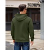 image:imageCOOFANDY Mens Long Sleeve Hooded Sweatshirt Casual Lightweight Hoodies Pullover Textured Drawstring Hoodie with Kanga PocketArmy Green