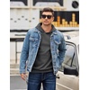 image:imageCOOFANDY Mens Long Sleeve Hooded Sweatshirt Casual Lightweight Hoodies Pullover Textured Drawstring Hoodie with Kanga PocketDark Gray