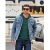 image:imageCOOFANDY Mens Long Sleeve Hooded Sweatshirt Casual Lightweight Hoodies Pullover Textured Drawstring Hoodie with Kanga PocketLake Green