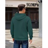 image:imageCOOFANDY Mens Long Sleeve Hooded Sweatshirt Casual Lightweight Hoodies Pullover Textured Drawstring Hoodie with Kanga PocketLake Green