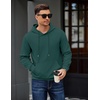 image:imageCOOFANDY Mens Long Sleeve Hooded Sweatshirt Casual Lightweight Hoodies Pullover Textured Drawstring Hoodie with Kanga PocketLake Green
