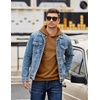 image:imageCOOFANDY Mens Long Sleeve Hooded Sweatshirt Casual Lightweight Hoodies Pullover Textured Drawstring Hoodie with Kanga PocketLight Brown