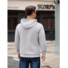 image:imageCOOFANDY Mens Long Sleeve Hooded Sweatshirt Casual Lightweight Hoodies Pullover Textured Drawstring Hoodie with Kanga PocketLight Gray