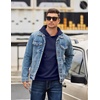 image:imageCOOFANDY Mens Long Sleeve Hooded Sweatshirt Casual Lightweight Hoodies Pullover Textured Drawstring Hoodie with Kanga PocketNavy Blue