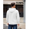 image:imageCOOFANDY Mens Long Sleeve Hooded Sweatshirt Casual Lightweight Hoodies Pullover Textured Drawstring Hoodie with Kanga PocketWhite