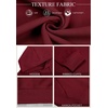 image:imageCOOFANDY Mens Long Sleeve Hooded Sweatshirt Casual Lightweight Hoodies Pullover Textured Drawstring Hoodie with Kanga PocketWine Red