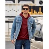 image:imageCOOFANDY Mens Long Sleeve Hooded Sweatshirt Casual Lightweight Hoodies Pullover Textured Drawstring Hoodie with Kanga PocketWine Red