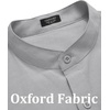 image:imageCOOFANDY Mens Long Sleeve Oxford Dress Shirts Button Down Shirt Casual Band Collar ShirtsLight Grey
