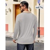 image:imageCOOFANDY Mens Long Sleeve Polo Shirts Casual Button Collared Shirts Raglan Golf T ShirtLight Grey