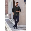 image:imageCOOFANDY Mens Long Sleeve Wrinkle Free Dress Shirts Inner Contrast Business Casual Button Down ShirtBlackGold
