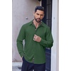 image:imageCOOFANDY Mens Long Sleeve Wrinkle Free Dress Shirts Inner Contrast Business Casual Button Down ShirtGreen