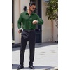 image:imageCOOFANDY Mens Long Sleeve Wrinkle Free Dress Shirts Inner Contrast Business Casual Button Down ShirtGreen
