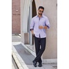 image:imageCOOFANDY Mens Long Sleeve Wrinkle Free Dress Shirts Inner Contrast Business Casual Button Down ShirtLilac