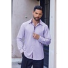 image:imageCOOFANDY Mens Long Sleeve Wrinkle Free Dress Shirts Inner Contrast Business Casual Button Down ShirtLilac