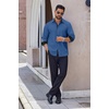 image:imageCOOFANDY Mens Long Sleeve Wrinkle Free Dress Shirts Inner Contrast Business Casual Button Down ShirtNavy