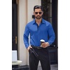 image:imageCOOFANDY Mens Long Sleeve Wrinkle Free Dress Shirts Inner Contrast Business Casual Button Down ShirtRoyal Blue