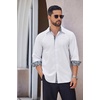 image:imageCOOFANDY Mens Long Sleeve Wrinkle Free Dress Shirts Inner Contrast Business Casual Button Down ShirtWhite