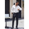 image:imageCOOFANDY Mens Long Sleeve Wrinkle Free Dress Shirts Inner Contrast Business Casual Button Down ShirtWhiteBlack