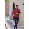 image:imageCOOFANDY Mens Long Sleeve Wrinkle Free Dress Shirts Inner Contrast Business Casual Button Down ShirtWine Red