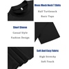 image:imageCOOFANDY Mens Mock Turtleneck T Shirt Short Sleeve Slim Fit Basic Casual Solid Color Pullover TeeAblack
