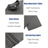 image:imageCOOFANDY Mens Mock Turtleneck T Shirt Short Sleeve Slim Fit Basic Casual Solid Color Pullover TeeAdark Grey