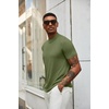 image:imageCOOFANDY Mens Mock Turtleneck T Shirt Short Sleeve Slim Fit Basic Casual Solid Color Pullover TeeArmy Green