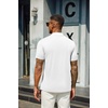 image:imageCOOFANDY Mens Mock Turtleneck T Shirt Short Sleeve Slim Fit Basic Casual Solid Color Pullover TeeAwhite